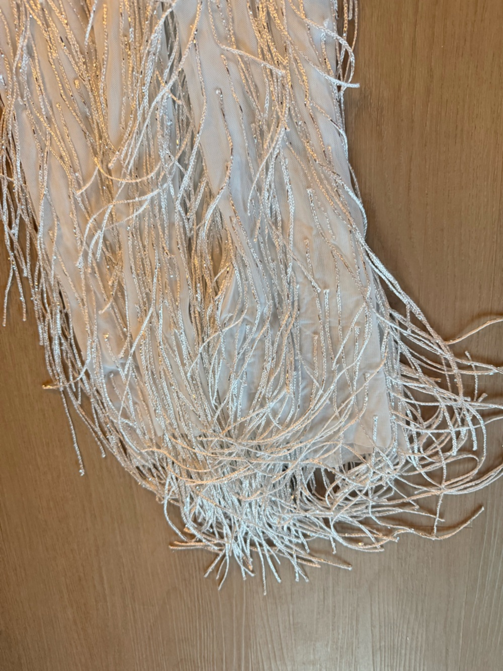 Mew Mews Elvrick Halterneck Fringe Cutout Split Maxi Dress - White - Small - NWT - Picture 10 of 10